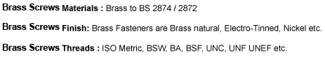 brass screws brass nuts brass fasteners